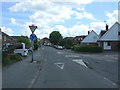 Mini roundabout on Cromwell Road, Saffron Walden