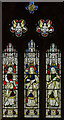 SK8997 : Stained glass window,  St John the Baptist church, Northorpe by Julian P Guffogg