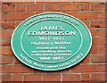 Plaque to James Edmondson, builder, Highbury