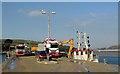 SW9275 : Dredged sea sand being offloaded at Padstow by Derek Harper