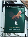 Sign for the Cock & Bell public House, Long Melford