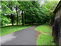 Path through the western edge of Bedwellty Park, Tredegar