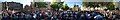 SJ8398 : Panorama of vigil in Albert Square by Bob Harvey
