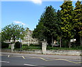 Tree-lined southern perimeter of Marling School, Stroud