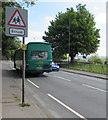 Warning sign - school, Cainscross Road, Stroud