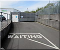 Waiting area near the entrance to the Asda warehouse yard, Bridgend