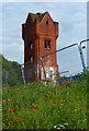 Derelict water tower at Abbey Meadows