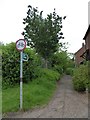 Path from Tipper Lane to the parish church