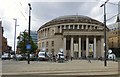 SJ8397 : TV crews outside Manchester Central Library by Gerald England