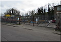 ERH yard entrance gates, Grange Industrial Estate, Cwmbran