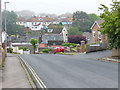 Hill Road and the end of Coppers Knapp, Lyme Regis, looking east