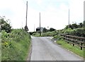 The junction of the bifurcated sections of Drumbuck Road