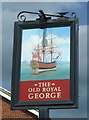 Sign for the Old Royal George public house, Morton on Swale