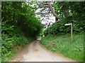 Signposted path to Cwmyoy, at Oldcastle