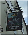 Sign for the Waggon & Horses public house, Bedale