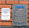 SJ8397 : Staffordshire Warehouse Plaque at Castlefield Basin by Gerald England