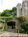 Courtyard of the medieval manor house at Shute Barton, Devon