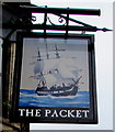 The Packet name sign, Bute Street, Cardiff