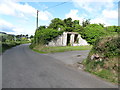 Ivy clad ruin on the Wood Road