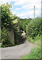 Masonry remains of a railway bridge near The Cutting, Llanfoist