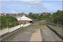ST1166 : Barry Island station looking east from footbridge by Robert Eva