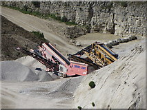 SY6973 : Quarry machines in Admiralty Quarries by Gareth James