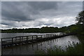 Fishing platform at Worsbrough reservoir.