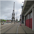 ST5872 : Bristol: dockside cranes and M Shed by John Sutton