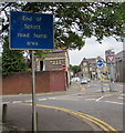 End of Splott road hump area sign, Cardiff