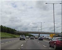 TQ0284 : Sevenhills Road bridge over M25 by David Smith