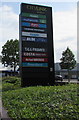 City Link Retail Park businesses nameboard, Cardiff