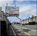 ST2077 : Directions sign facing Newport Road, Cardiff by Jaggery