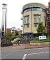 Steps up to Cardiff Bay Police Station, Cardiff