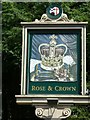 Rose & Crown inn sign, Smalley Cross