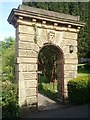 Stone arch in garden of Purbeck House