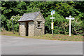 Village Bus Stop and Signpost, Stourton