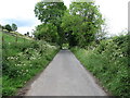 View WNW along Whitehill Road