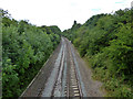 Railway west of bridge SPC3/9, Wistow Road