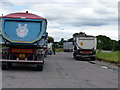 Lorries in the layby on the A38