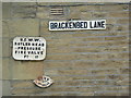 Water Works Fire Valve Plaque at the end of Brackenbed Lane, Halifax