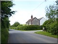 House with brick and stone wall, Brixton Deverill