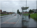 Bus stop and shelter on Wellhouse Road