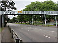 Northeast side of a Newport Road footbridge, Rumney, Cardiff