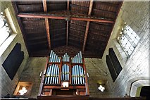 SP0836 : Buckland, St. Michael's Church: The organ and roof by Michael Garlick