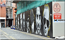 J3474 : Builder's hoarding and street art, Belfast (July 2017) by Albert Bridge