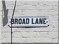 Old sign for Broad Lane (N15)