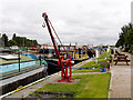 Crane and Canal Barges outside the Yorkshire Waterways Museum at Goole