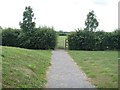 Footpath leaves the road