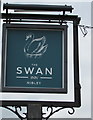 Swan Inn name sign, Nibley, South Gloucestershire