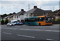 ST2178 : X45 bus ascends Rumney Hill, Cardiff by Jaggery